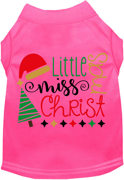 Little Miss Christmas Pet Shirt