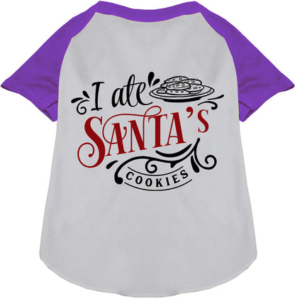 I Ate Santa's Cookies Pet Raglan Shirt