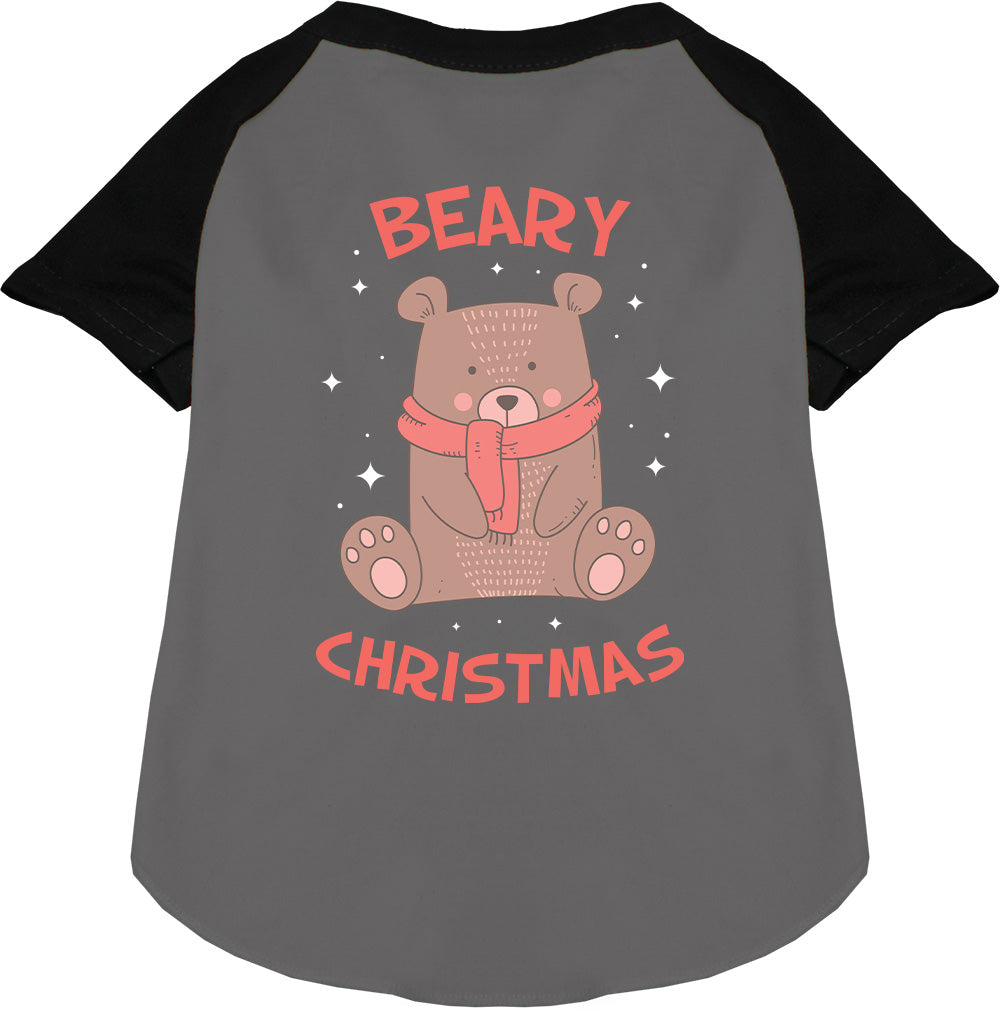 Beary Christmas Pet Raglan Shirt