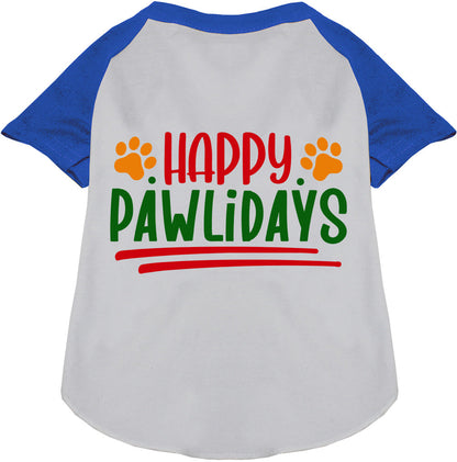 Happy Pawlidays Pet Raglan Shirt