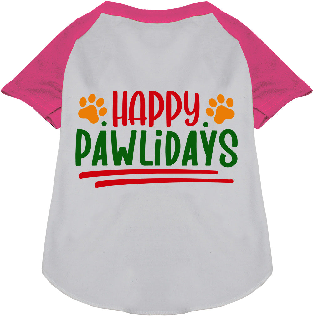 Happy Pawlidays Pet Raglan Shirt