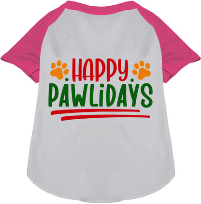 Happy Pawlidays Pet Raglan Shirt