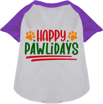 Happy Pawlidays Pet Raglan Shirt