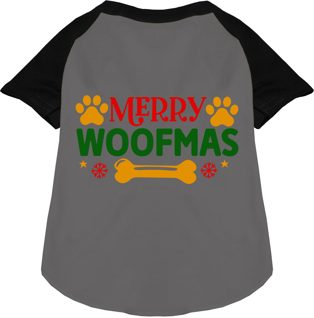 Merry Woofmas Pet Raglan Shirt