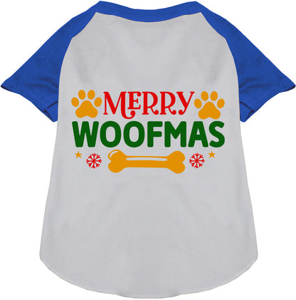 Merry Woofmas Pet Raglan Shirt