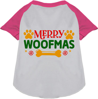 Merry Woofmas Pet Raglan Shirt