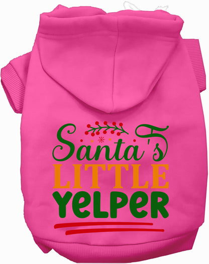 Santa's Little Yelper Christmas Pet Hoodie
