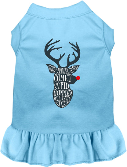 All Santa's Deer Christmas Pet Dress