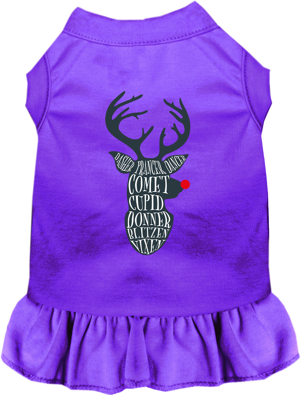 All Santa's Deer Christmas Pet Dress