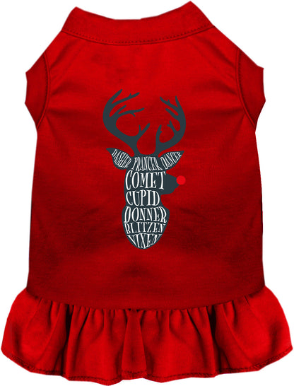 All Santa's Deer Christmas Pet Dress