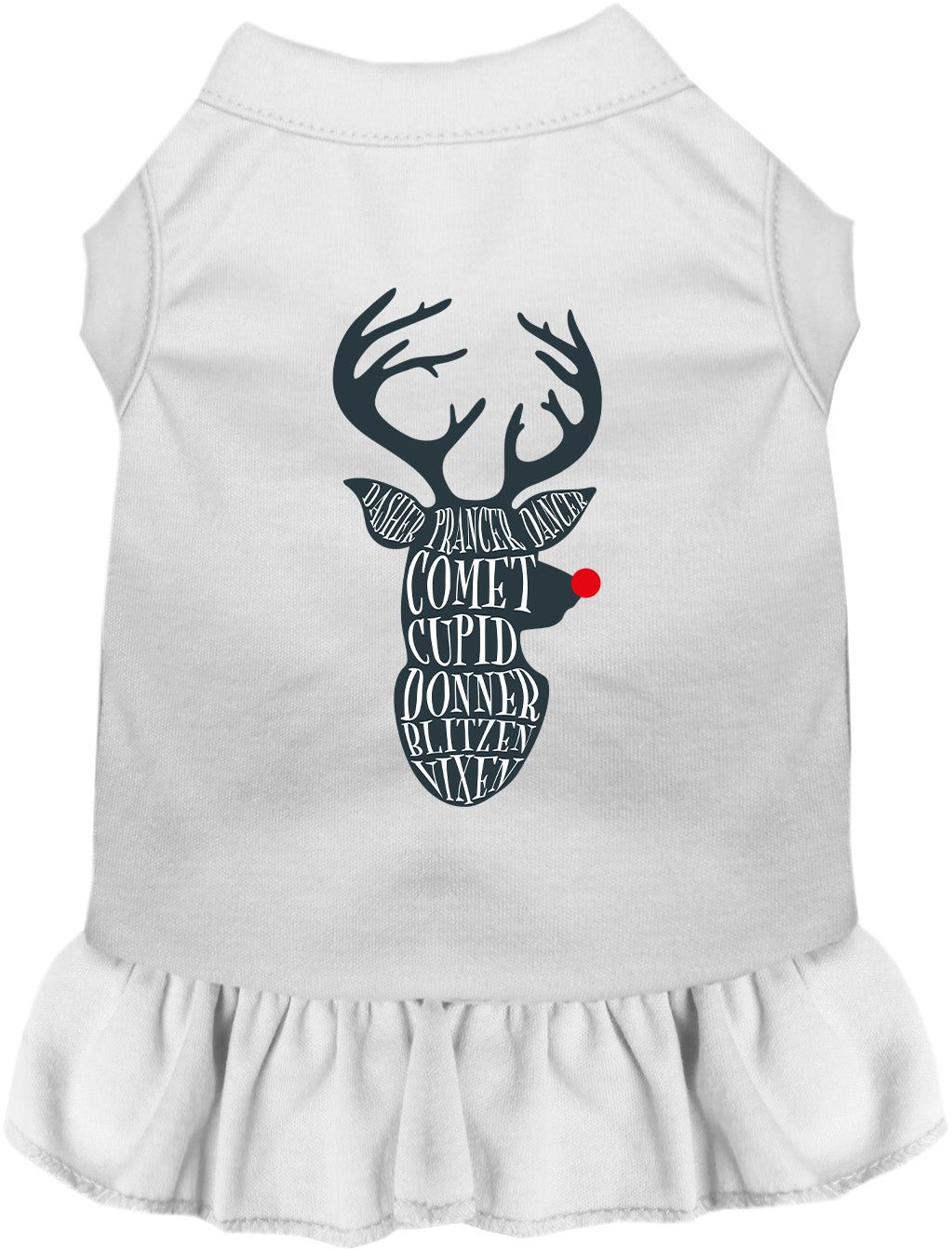 All Santa's Deer Christmas Pet Dress