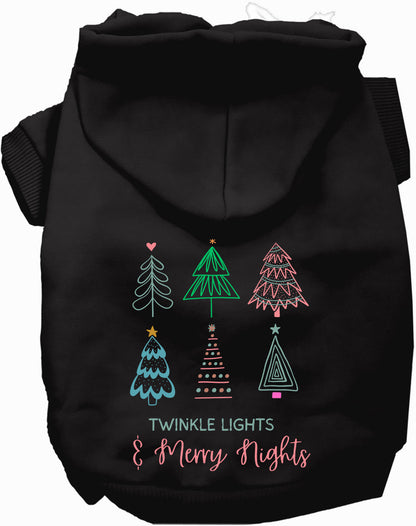 Twinkle Lights, Merry Nights Christmas Pet Hoodie