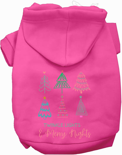 Twinkle Lights, Merry Nights Christmas Pet Hoodie