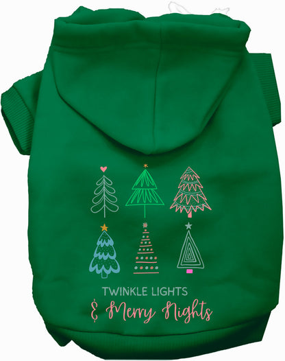 Twinkle Lights, Merry Nights Christmas Pet Hoodie