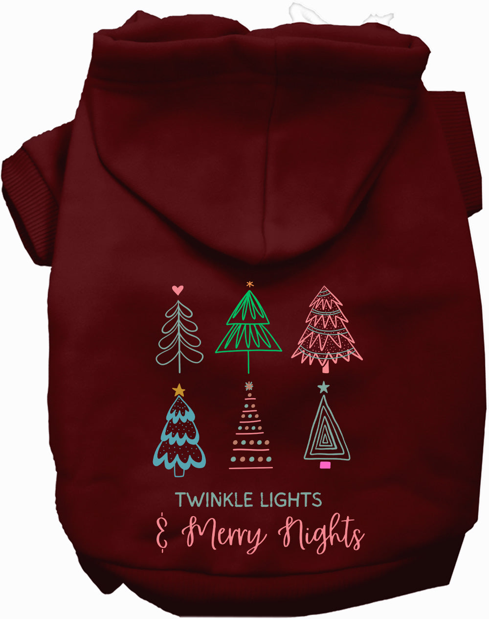 Twinkle Lights, Merry Nights Christmas Pet Hoodie