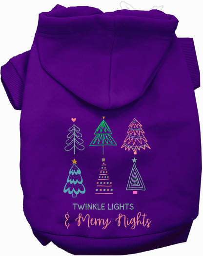 Twinkle Lights, Merry Nights Christmas Pet Hoodie