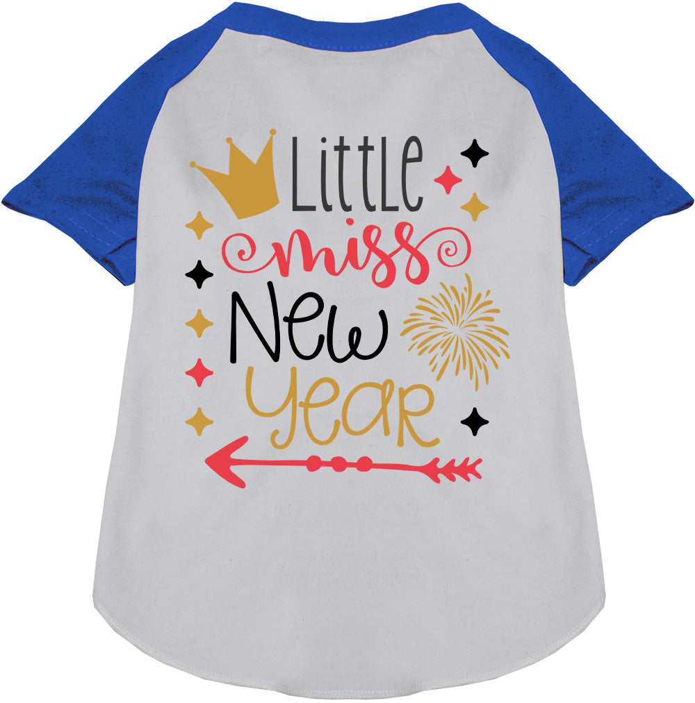 Little Miss New Year Pet Raglan Shirt