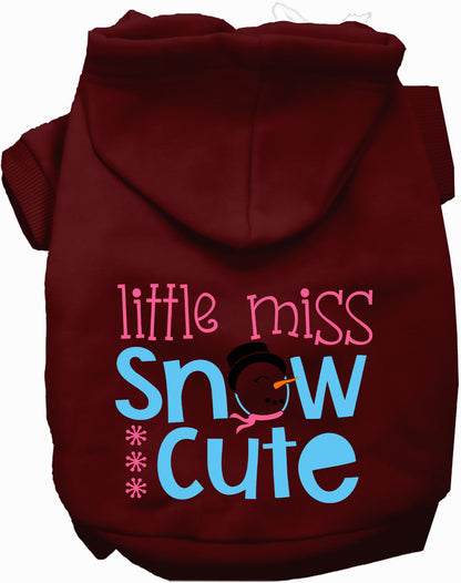 Little Miss Snow Cute Pet Hoodie