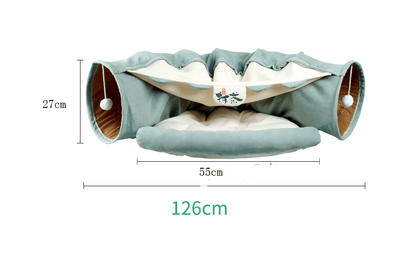 Feline Funhouse Interactive Cat Tunnel - Portable Play Toy For Cats, Rabbits, And Ferrets