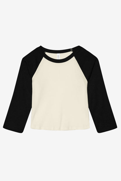 Women's Raglan Baseball Crop Tee