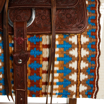 1313AA-54 Double Arrow 40X34 New Zealand Wool Saddle Blanket