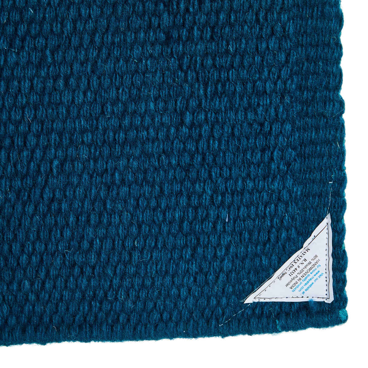 1314-100 San Juan Solid Ocean Blue 36x34 New Zealand Wool Saddle Blanket