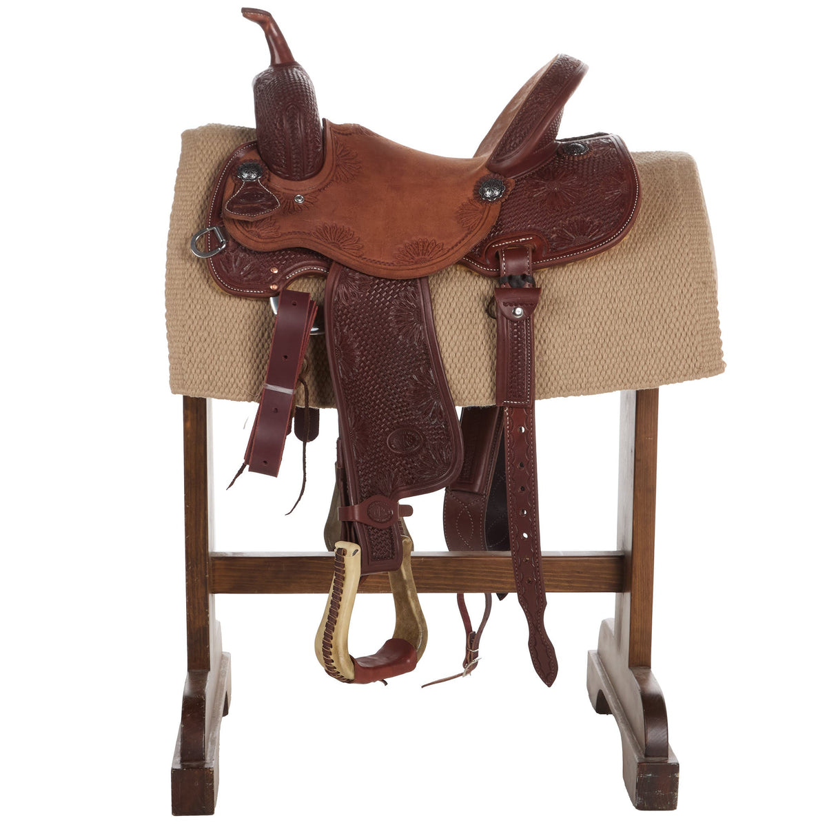 1314A-23 San Juan 34X30 Sand New Zealand Wool Saddle Blanket