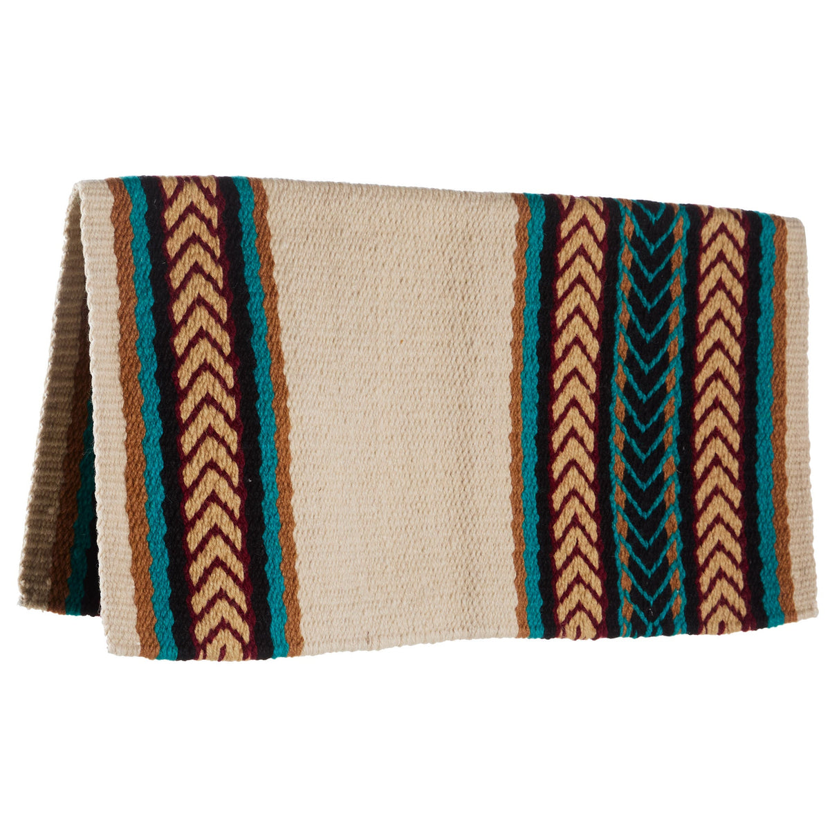 1425-8 Iron Horse 36x34 New Zealand Wool Saddle Blanket MULTI