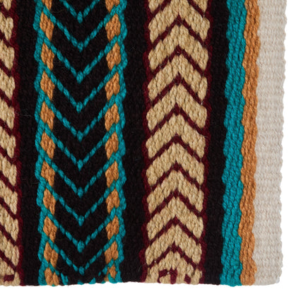 1425-8 Iron Horse 36x34 New Zealand Wool Saddle Blanket MULTI