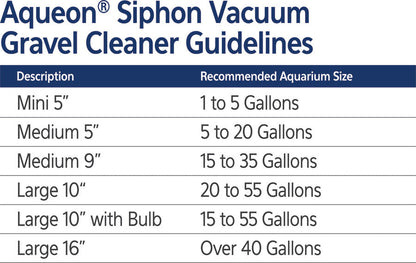 Aqueon Siphon Vacuum Gravel Cleaner with Priming Bulb Large 10in