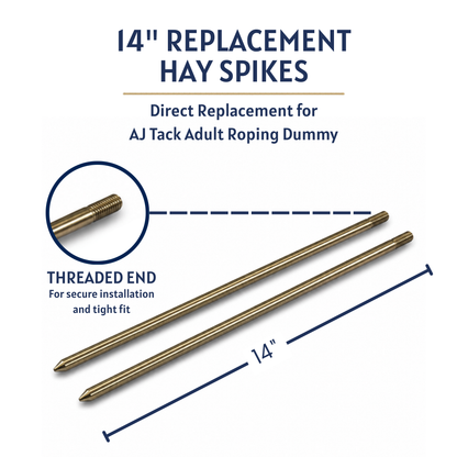 AJ Tack Replacement Hay Spikes for Roping Dummy, 14"