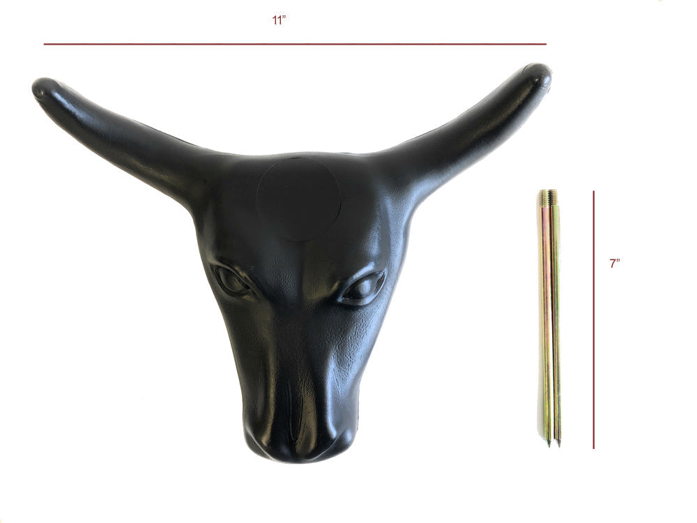 AJ Tack Junior 11" Horn Spread Steer Head Roping Dummy Set with Rope