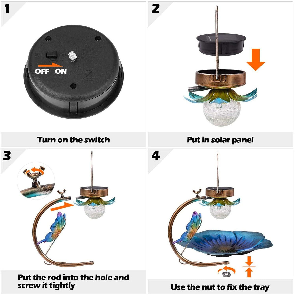 Solar Sparkle Sphere Bird Feeder