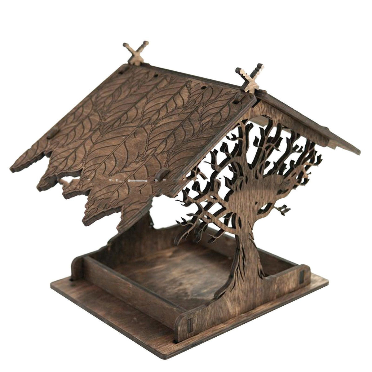 Rustic Woodland Hanging Bird Feeder - Charming Outdoor Garden Decor