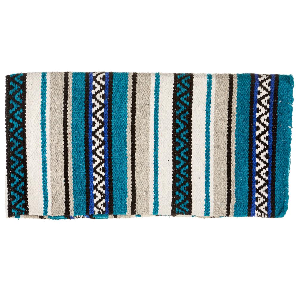 1302-7 Hogan 30x60 Acrylic Blend Saddle Blanket Turquoise