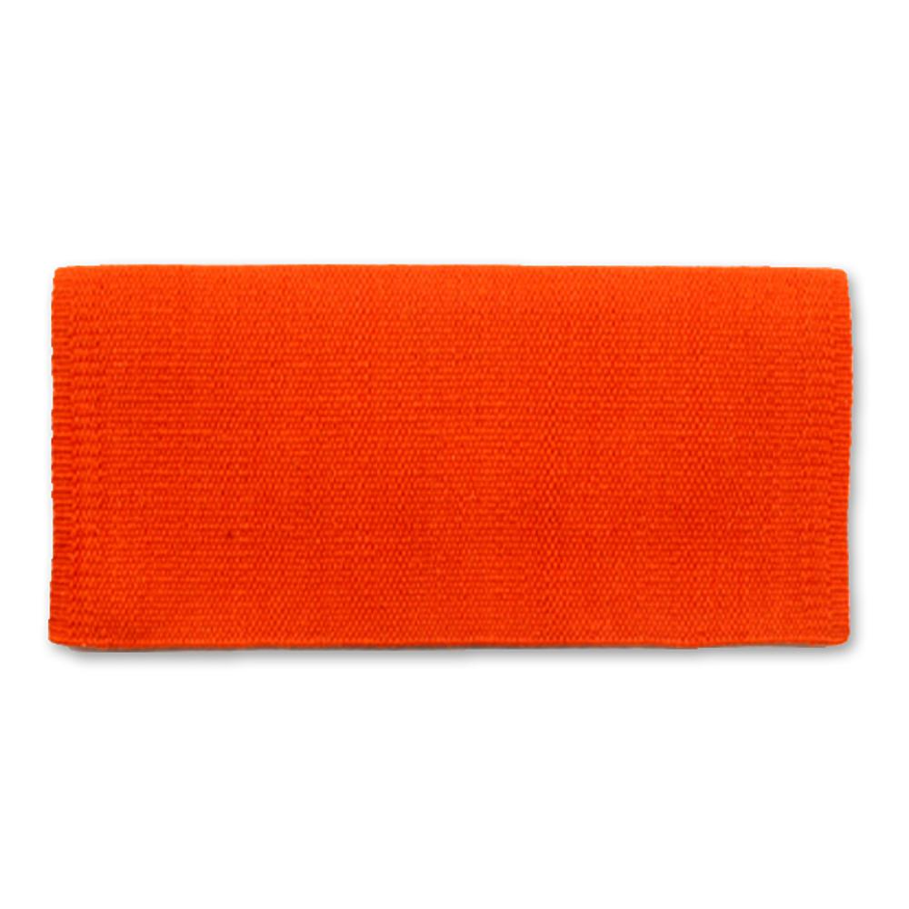 1314P-77 San Juan 24x24 Tangerine Orange New Zealand Wool Pony Saddle Blanket