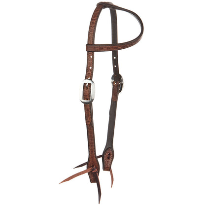 WD-BTSEH-MO Medium Oil Brick Tooling 5/8 Inch Single Ear Headstall