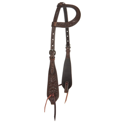 WD-SEH3 Chocolate Floral Single Ear Headstall