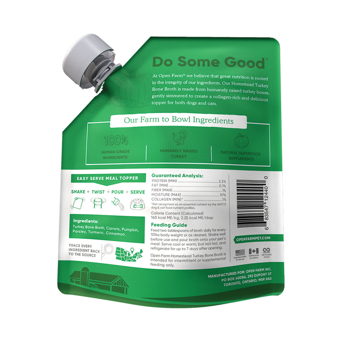 Open Farm Dog & Cat Bone Broth Turkey (12oz)