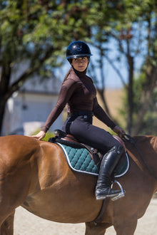 Jump Saddle Pad | Green- Black & White