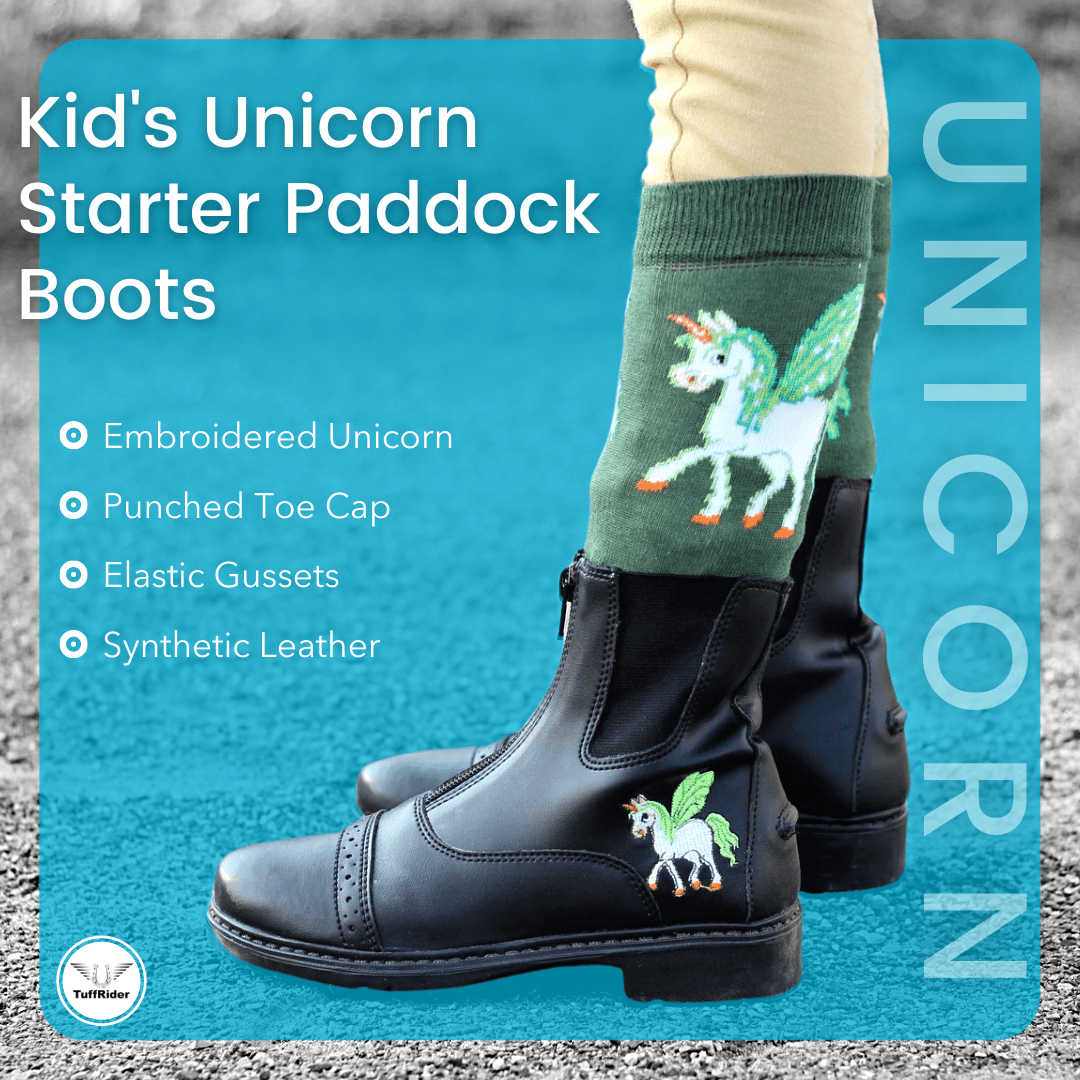TuffRider Children's Unicorn Starter Front Zip Paddock Boots