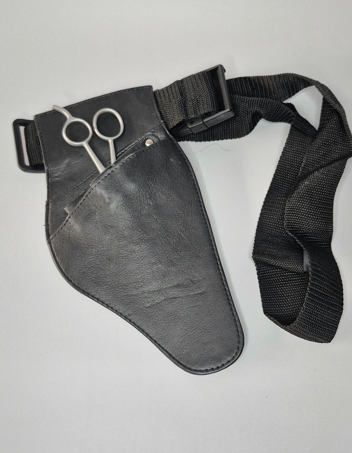 Leather holster for hair shears and tools