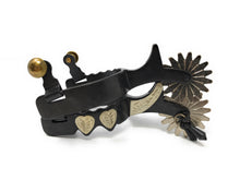AJ Tack Youth Antique Brown Hearts Spurs