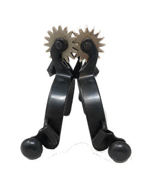 AJ Tack Baby Black Steel Spurs