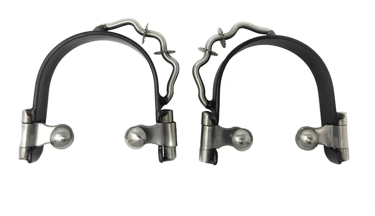 AJ Tack Ladies Black Bumper Spurs with Rowels