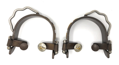 AJ Tack Ladies Antique Brown Three Cross Bumper Spurs