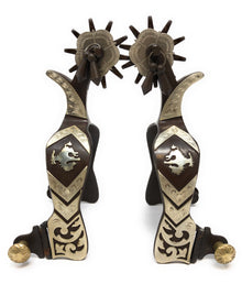 AJ Tack Men's Bucking Bronc Engraved Spurs
