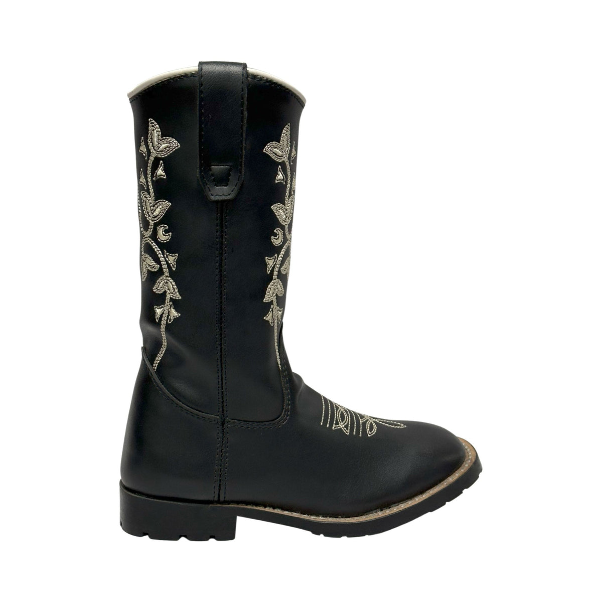 TuffRider Youth Black Floral Western Boot