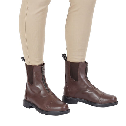 TuffRider Men's Baroque Front Zip Paddock Boots w/ Metal Zipper