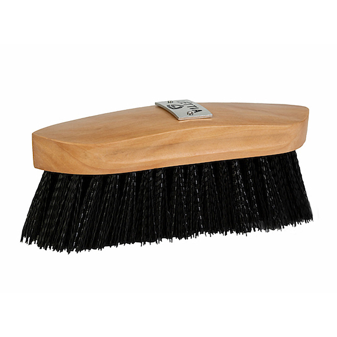 Lettia Plastic Bristle Dandy Brush Wood Back